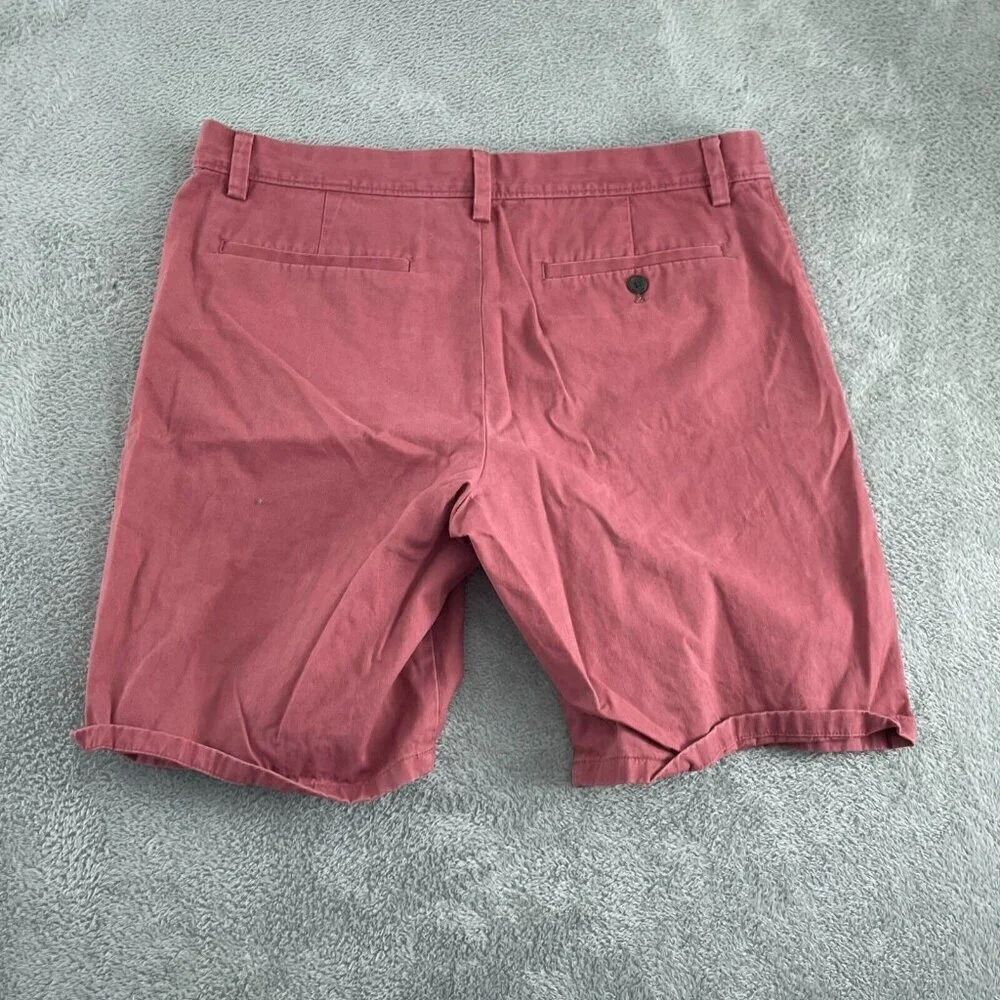 Banana Republic Aiden Mens Chino Shorts Size 34 Pink Cotton 4804